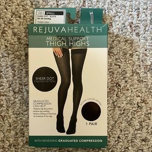 Rejuvahealth Polka Dot Compression Thigh Highs S and M